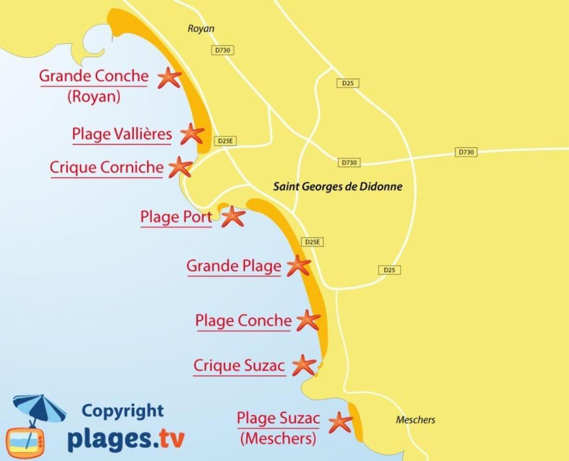 A 2 Pas De La Plage De La Vallieres Saint-Georges-de-Didonne Eksteriør billede